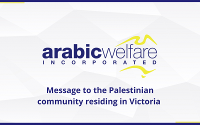 Message to the Palestinian community residing in Victoria